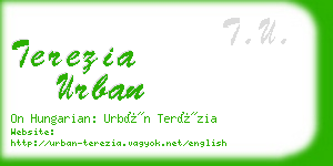 terezia urban business card
